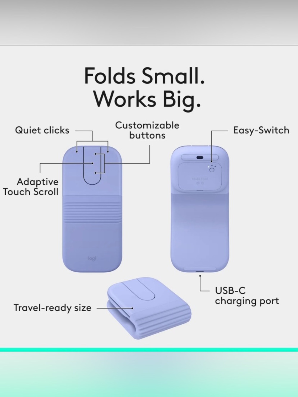 Logitech Foldable Wireless Mouse - Picture 8 of 9